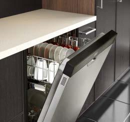 49 DISHWASHERS A dishwasher is more water and energy efficient than washing dishes by hand.