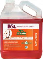 package: 1:512 4 X 1 GALLON: Item # 4074-35 Earth Sense #4 ph NEUTRAL ALL-PURPOSE An environmentally responsible cleaner that lifts and suspends soil on all water washable surfaces.