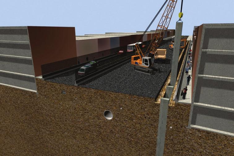 Station Construction Stage 1A Piling - Divert Traffic & Construct Support of
