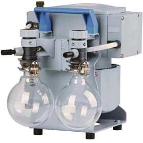 Chemistry diaphragm pumps down to 7 Chemistry vacuum system MZ 2C NT +2AK MZ 2C NT chemistry diaphram pump, with inlet separator and outlet catchpot This chemistry vacuum system has a wide range of
