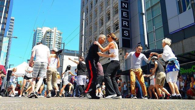 Downtown Places and Spaces Strategy Work Program - RTS 11971 7 Figure 3: VIVA Vancouver (partnership with DVBIA) swing dancing event on Granville Street. Strategic Analysis 1.
