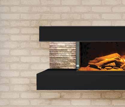 At a compact 60 wide (including the surround) this fireplace can fit into a