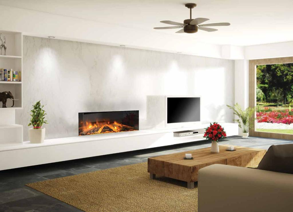 E40 For true minimalist design, attention to detail is expected. Becoming a standard for so many modern designers, the E40 is an uncompromisingly clean and modern electric fireplace.