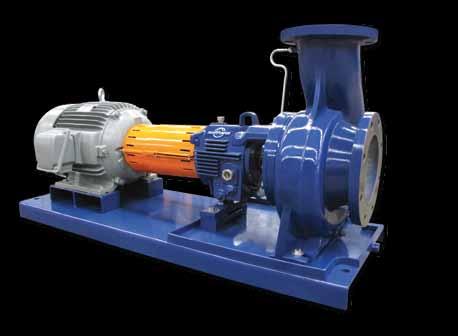 ANSI Horizontal Process Pumps Single stage horizontal centrifugal pump Radially split casing with flanged connections horizontal end suction and top discharge on the center line Enclosed impeller