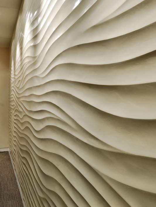 ZERO VOC Armourcoat Sculptural is a range of seamless sculptural wall surface designs.