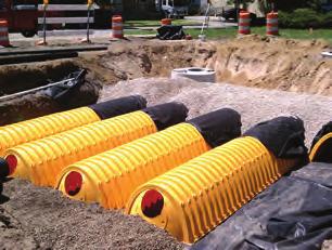 They are frequently used when there is insufficient above ground surface area on the site to infiltrate runoff or build a surface facility such as a bioretention system.