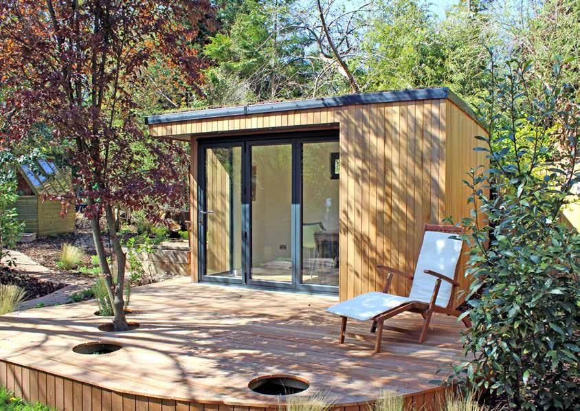 Garden Studios Our bespoke Garden Studios Add a flat roof, ultra-modern Garden Studio to your garden space, and take pleasure in having an extra room which can be used all year round.