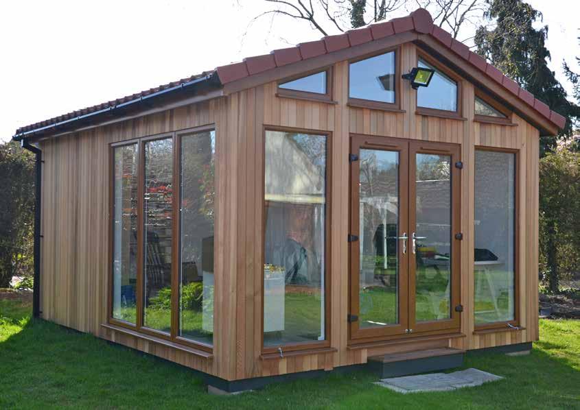 or art studios, due to the abundance of natural light. Want to find out more? Visit Bespoke Garden Lodges Size & Price Examples Garden Lodge size: 7.80m W x 5.00m D x 3.