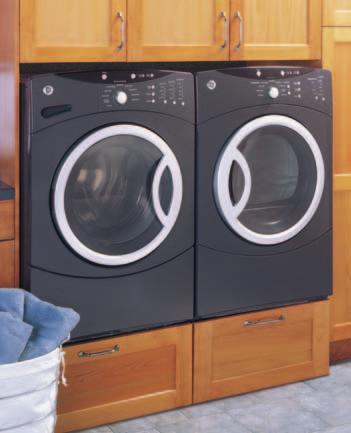 accessibility and provides convenient storage for laundry supplies.