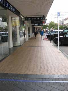 There are three distinctive types of footpath surfacing in the CBD: Fig.