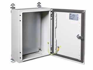 IP 66 Product series (Rolled steel) Standard --ATEX opaque door cabinets in COLD-ROLLED STEEL with mounting plate, and injected polyurethane sealing gasket.