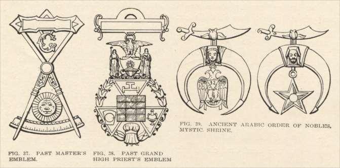 Fig. 37. Past Master s emblem & Fig. 38.