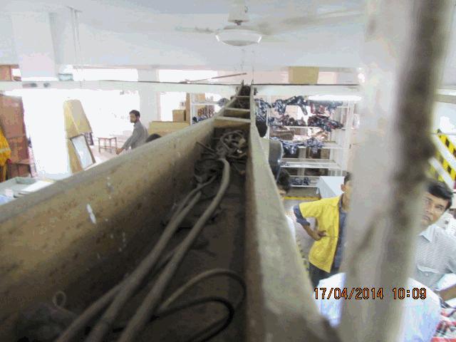 Existing cables laid on floor may be installed in cable trench or on trays.