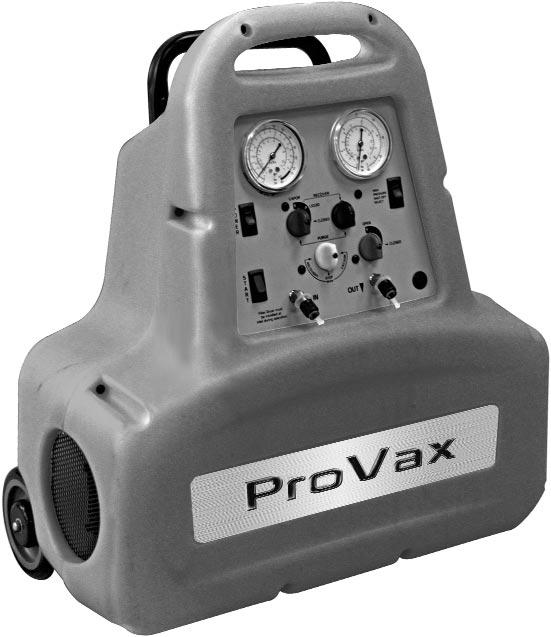INTRODUCTION Congratulations on your purchase of the ProVax refrigeration recovery/evacuation system.