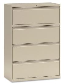 00 Dimensions: 18 D x 36 W x 28 H (30 W and 42 W also available) Model: #ELF836NB Description: Stationary 2 drawer lateral filing cabinet. Locking.
