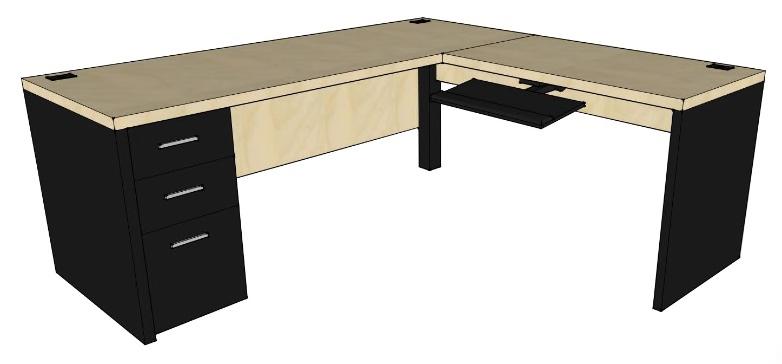 DESKS Creative Wood Interiors Desks and Optional Items for Desks: Standard Articulating Keyboard Tray $251.79 Trackless Articulating Keyboard Tray $272.29 48 wide Fluorescent Task Light $118.