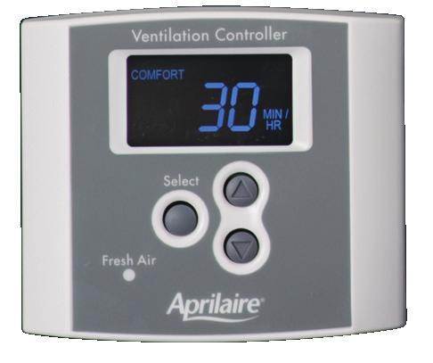 Ventilation Controller Model 8120X Specification Sheet SPECIFICATIONS Overall controller dimensions Duct opening dimensions (for humidity sensor) Input power for the control (from the system
