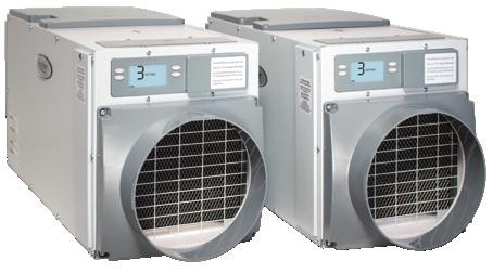 Fresh Air Ventilator With Dehumidification Model 8191/8192 Specification Sheet SPECIFICATIONS AND SIZING SUMMARY MODEL 8191 8192 Nominal ventilation airflow 100 CFM 200 CFM Capacity (1) pints/day 70