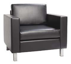 FURNISHINGS SEATING Naples CHAIR black leather 810119