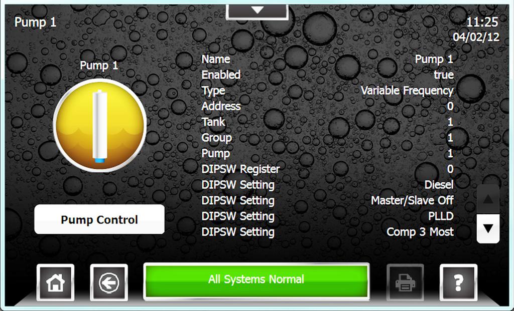 To access the Pump Status Summary screen select Pumps from the Quick Jump Menu (QJM). Report Generator Screen The Report Generator screen is used to create a variety of reports.