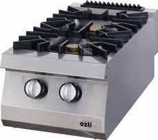 Gas Ranges & Gas Boiling Tops OSOGF 8090 Gas Ranges With Oven Choice of 2,4 or 6 open burners combined with gas or electric static oven with piezo spark ignition Flame failure safety devices on all