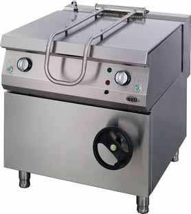 Gas & Electric Bratt Pans OTE 80 Gas & Electric Bratt Pans stainless steel for better thermal stability available on request Rounded corners for ease of cleaning Electronic ignition system visually