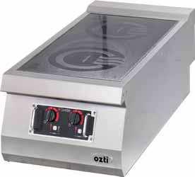 Induction & Infrared Ceramic Cookers OSI 4090 Induction Cookers Overheating safety device Almost the entire surface of the ceramic plate can be used without dead spots surface;