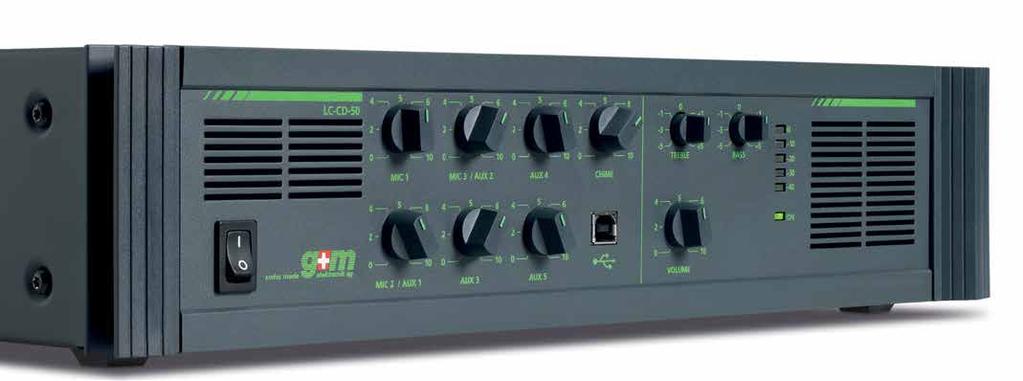 LC-CD Mixing Amplifier Public Address System The LC-CD mixing-amplifier family is ideally for use in smaller office environments for clear voice announcements and good quality background music.
