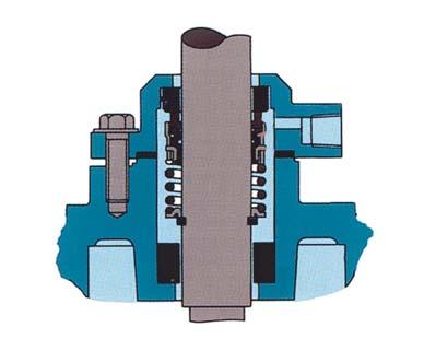 Mechanical seal - Outside balanced or inside type, accessible and easily replaced. Seal plate - Flush connection ensures lubrication at the seal faces and positive venting of seal chamber.