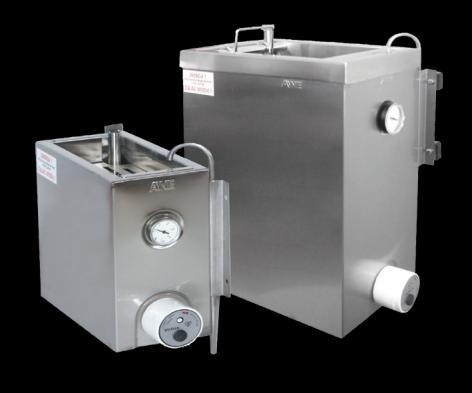 STERILIZERS Knife sterilizer with overflow 5101-510102 Sterilizer made of stainless steel. Sterilizing water overflow. Insulated sterilizer walls. Electric heater 1,5 kw, 230 V.