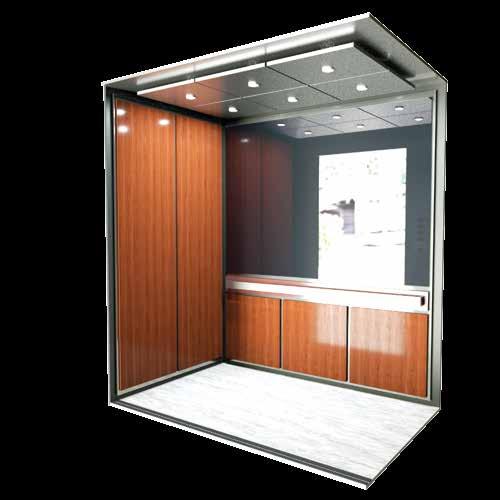 STANDARD VDF 100 The VDF 100 is our most popular model. Clean and sophisticated, this modern looking interior provides an easy and functional elevator interior update.