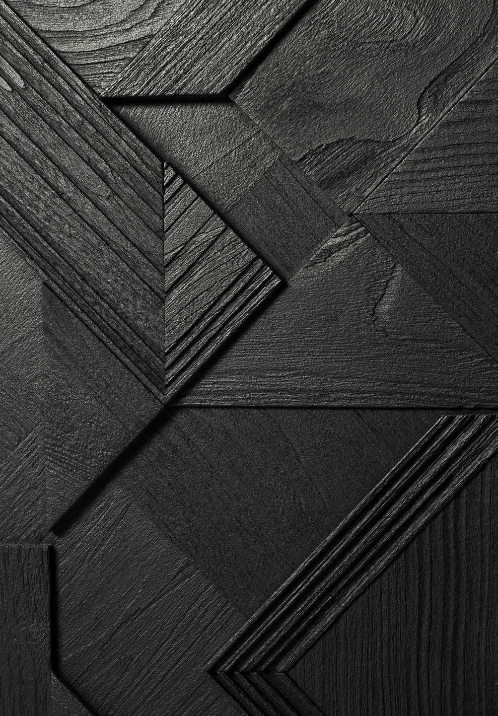 Extra dimension OUR FURNITURE IN BLACK STAINED WOOD A triangle forms the
