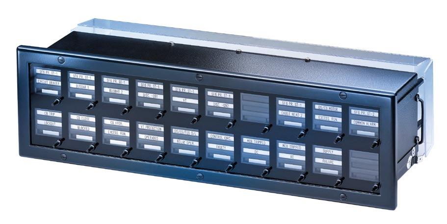 per line 310 g / 370 g, standard design / with connector plate The front frames and front panels of relay assemblies are black varnish coated to have the same appearance as the relay screen.