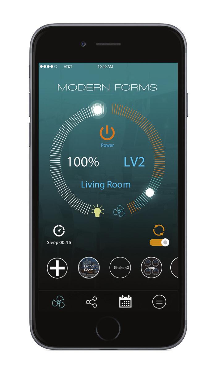 Get Smart The Modern Forms app synchronizes seamlessly with smart home devices you already