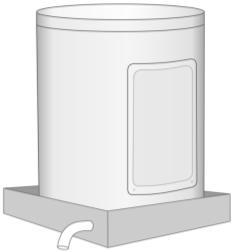 The water heater is to be installed at ground or floor level and must stand vertically upright on a stable base as acceptable to local authorities.