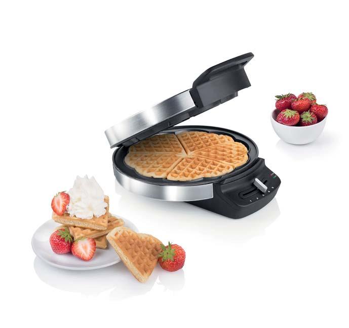 Waffle Iron DeLuxe Duo 10 Heart shaped waffles per session - Thermostat 01.