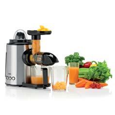 Conical screw Stainless steel housing 2 speed settings High juice extraction Suitable for both hard and soft fruit and