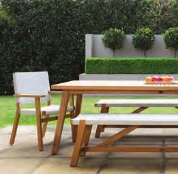 warmth associated with teak in the Tribu Pure Lounge setting (page 17) or any of the pieces from the Devon range.