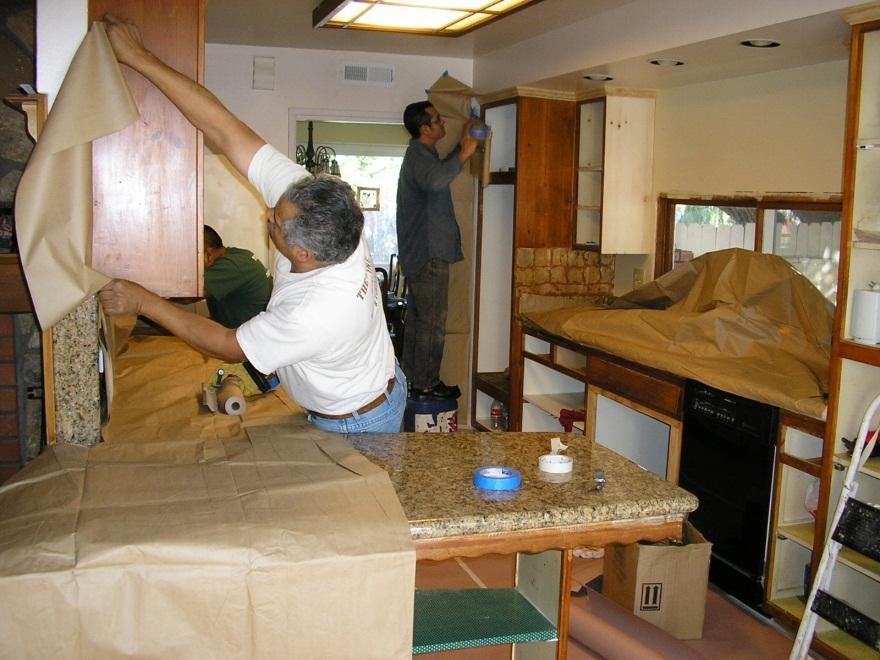 Contractors strip items in houses and offices Items include cabinets, molding, frames Doors and drawers often removed and