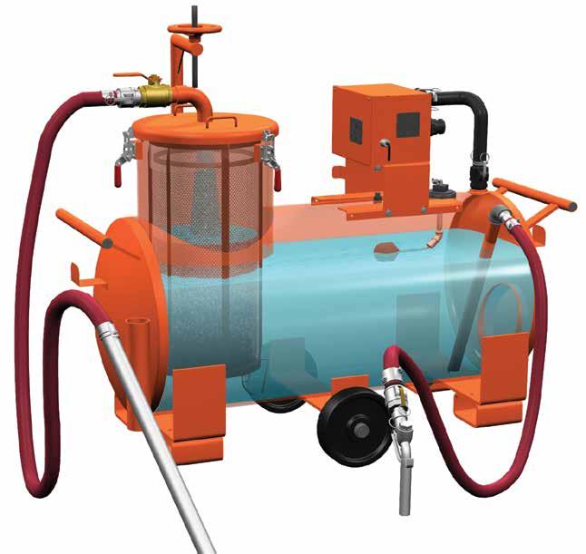 Sump Cleaner Operation Dirty Coolant Powerful suction removes heavy solids, chips and sludge from any machine tool sump at a