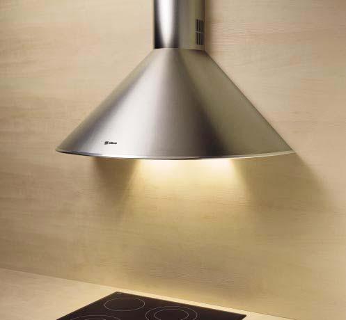 TONDA This semi round stainless steel chimney hood for the