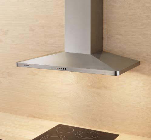 The stainless steel Tuscan chimney hood combining performance