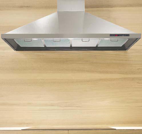 TYPHOON Typhoon, a traditional style stainless steel chimney hood.
