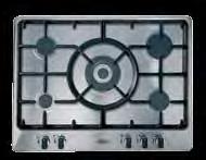 sizes Gloss pan Auto ignition 70cm Gas hob with cast iron pan 5 gas burners in