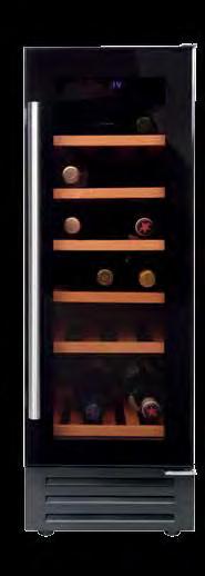 range 6 wooden 600mm wide Wine cooler 6 bottles Adjustable thermostat 5