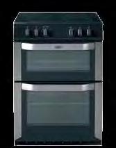 WHITE 957 60cm Electric multifunction double with programmable & grill in both s ceramic elements including