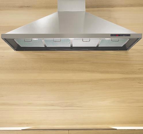 TYPHOON Typhoon, a traditional style stainless steel chimney hood.
