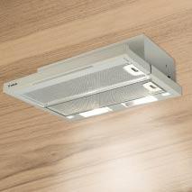 Airflow to 270 m 3 /h SLIDE AWAY Our Slideaway cooker hood fits into the cupboard space above the hob.