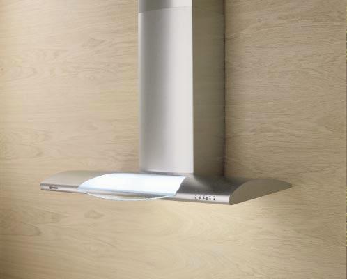 ALA New introduction for this low profile chimney hood in stainless steel with