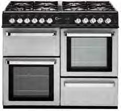 Range cookers SPEN 1000DF 1000mm dual fuel cooker Main oven B Second oven B Fan main oven Conventional second oven Dual circuit variable grill 8 burner hob with FSD Enamel